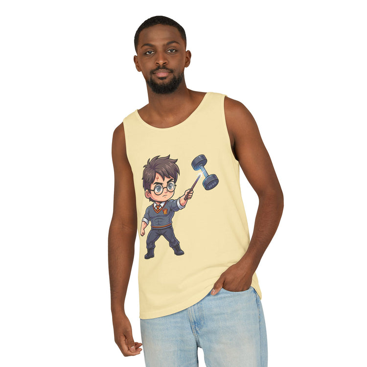 Workout Potter Unisex Garment-Dyed Tank Top