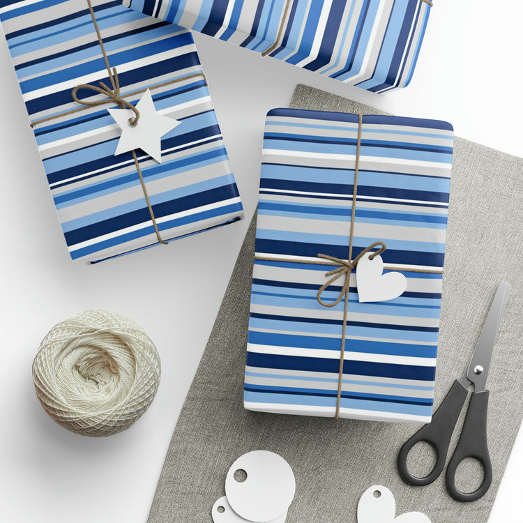 Blue Stripes Wrapping Paper - Fandom-Made