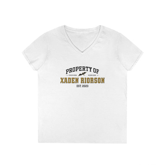Property of Xaden Riorson V-Neck Tee - Fandom-Made
