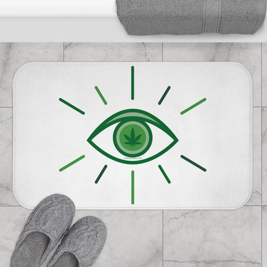 Pot Leaf Third Eye Bath Mat - Fandom-Made