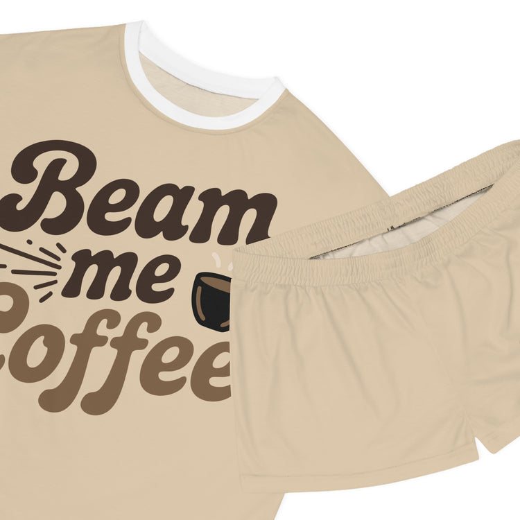 Beam Me Coffee Women's Short Pajama Set