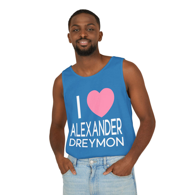 I Love Alexander Dreymon Unisex Garment-Dyed Tank Top - Fandom-Made