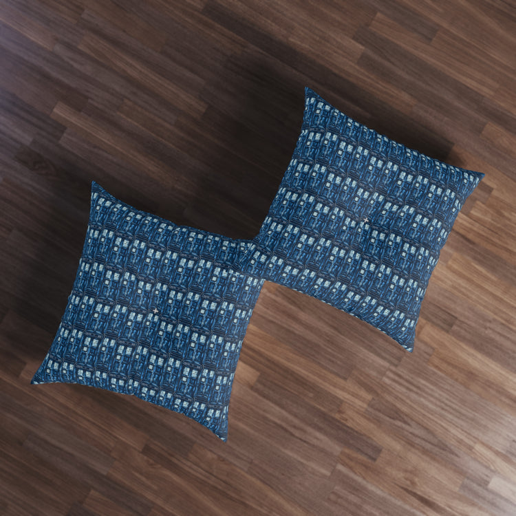 Tardis All-Over-Print Tufted Floor Pillow - Fandom-Made