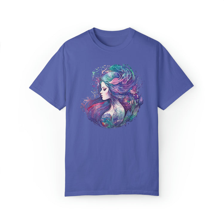 Mermaid Watercolor Unisex Garment-Dyed T-shirt