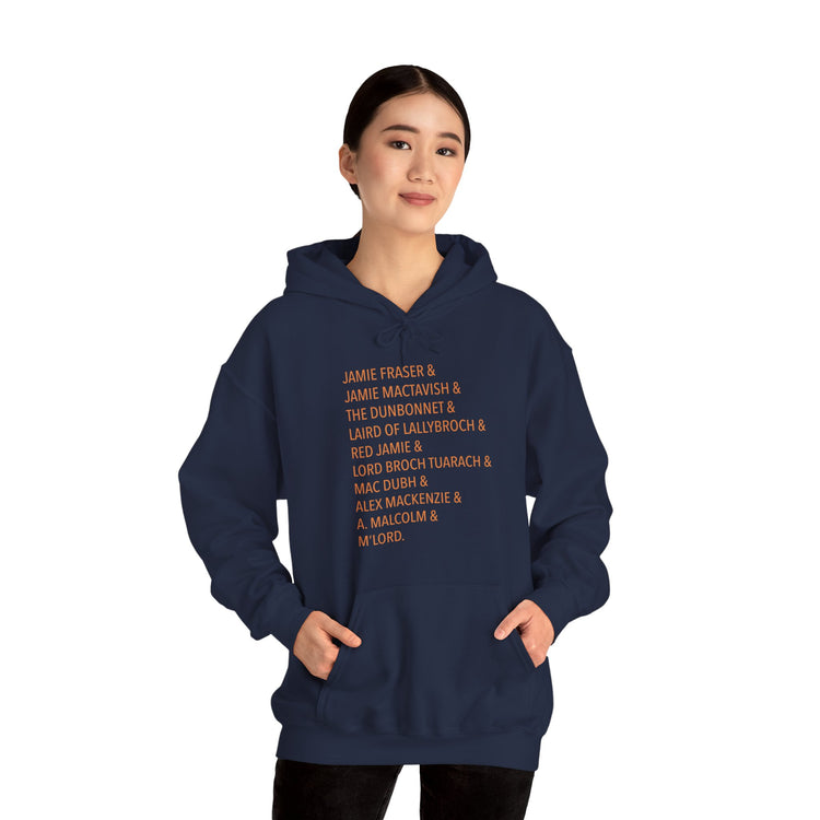 Jamie Fraser Names Unisex Hoodie - Fandom-Made
