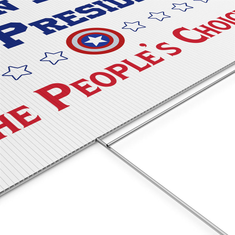 Captain America For President Yard Sign