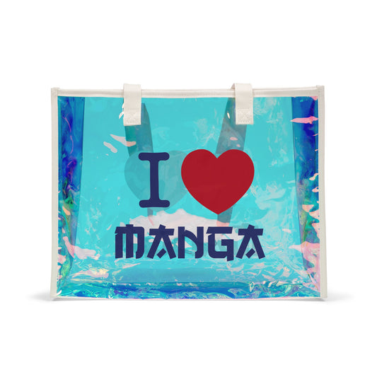 I Love Manga Holographic Tote Bag - Fandom-Made