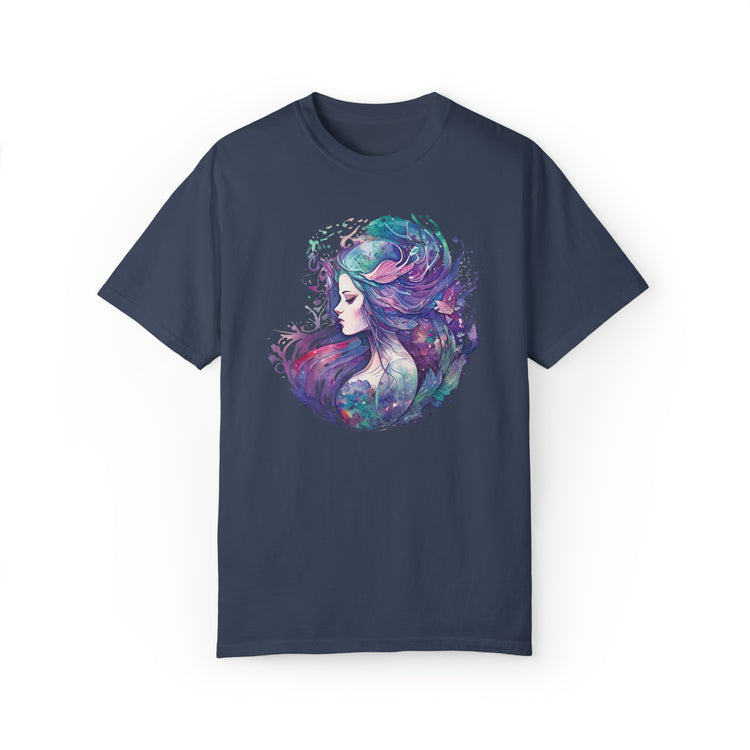 Mermaid Watercolor Unisex Garment-Dyed T-shirt