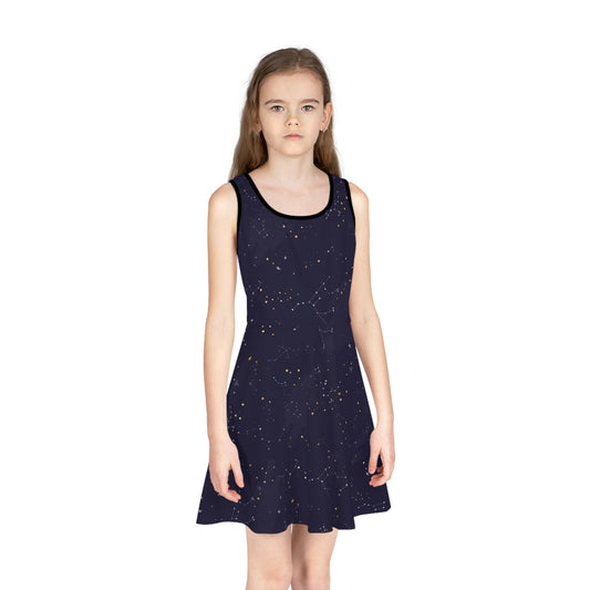 Galaxy Far Away Girls' Sleeveless Sundress - Fandom-Made