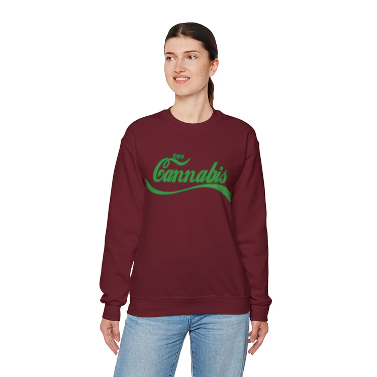 Enjoy Cannabis Crewneck Sweatshirt - Fandom-Made