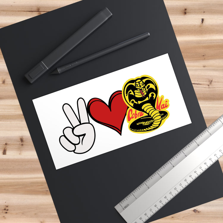 Peace Love Cobra Kai Bumper Stickers - Fandom-Made
