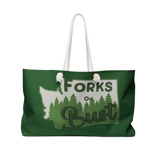 Forks Or Bust Weekender Bag