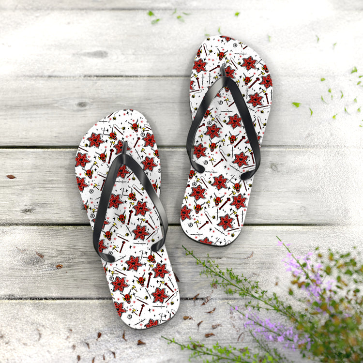 Stranger Things All-Over Print Flip Flops - Fandom-Made