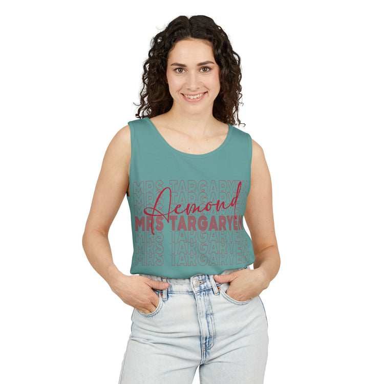 Mrs. Aemond Targaryen Unisex Garment-Dyed Tank Top