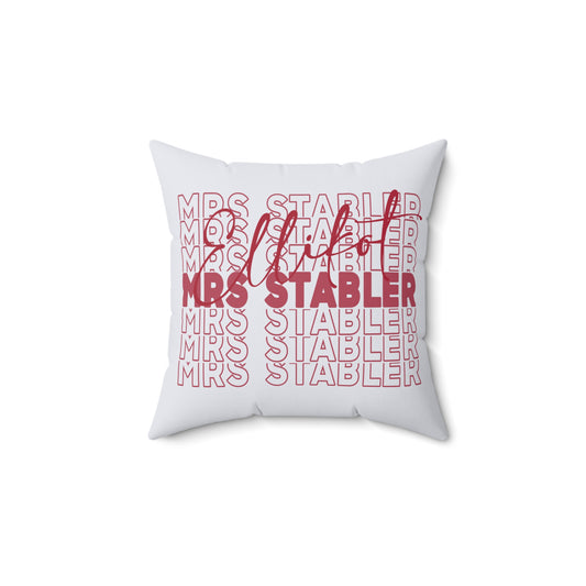 Mrs. Elliot Stabler Faux Suede Square Pillow