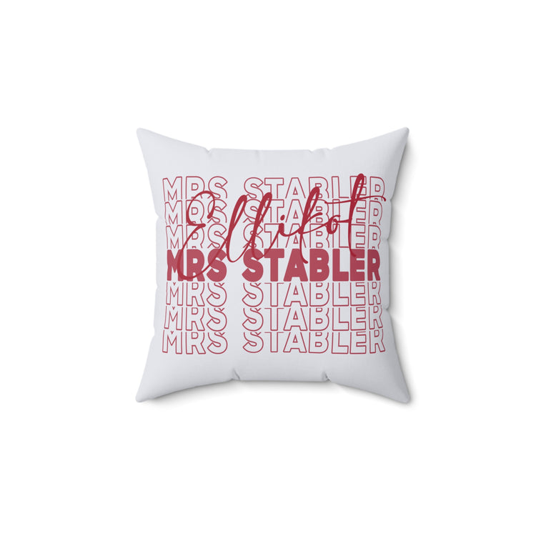 Mrs. Elliot Stabler Faux Suede Square Pillow