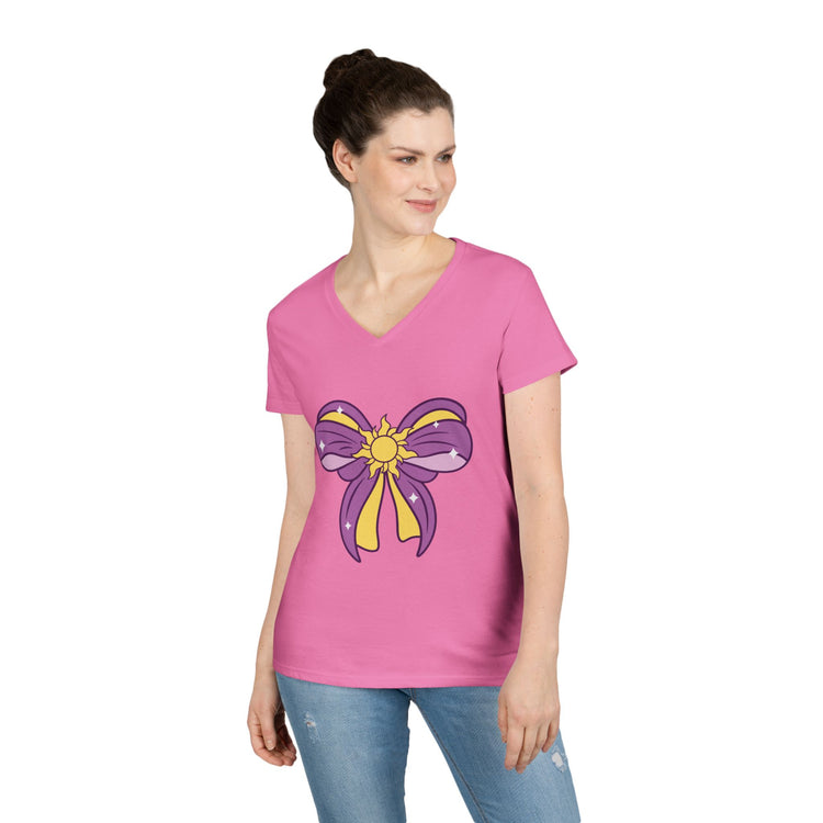 Rapunzel Bow Ladies' V-Neck Tee