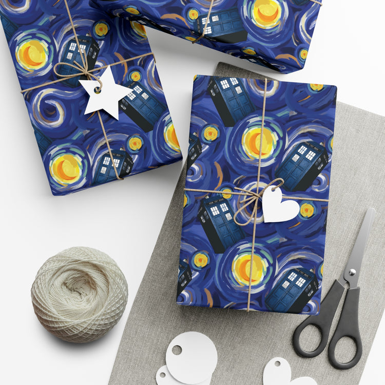 Tardis Night Gift Wrap