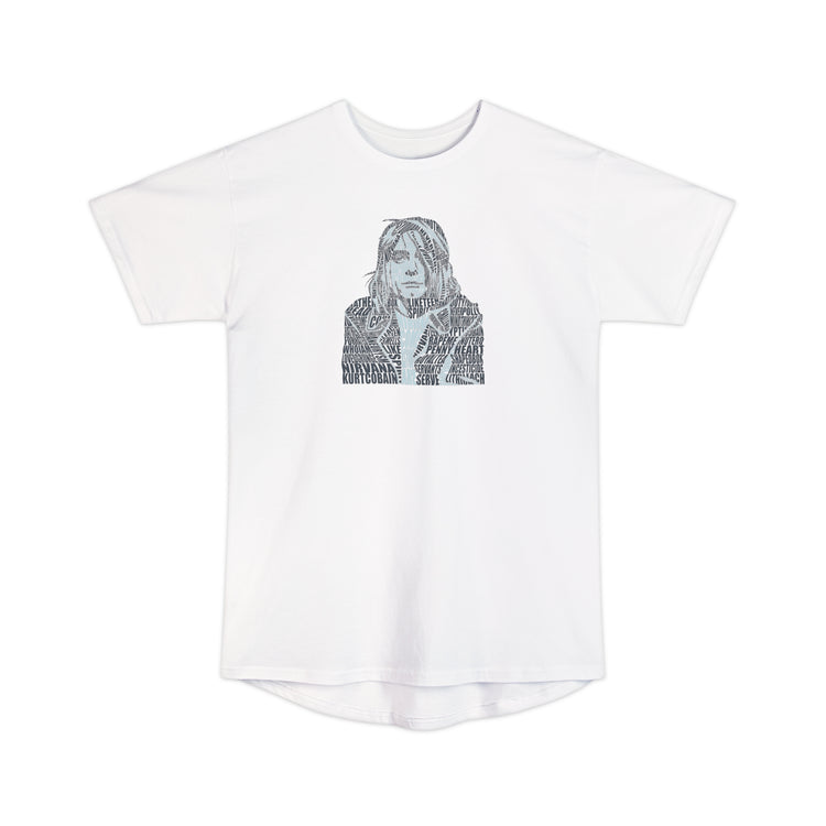 Kurt Cobain Unisex Long Body Tee - Fandom-Made