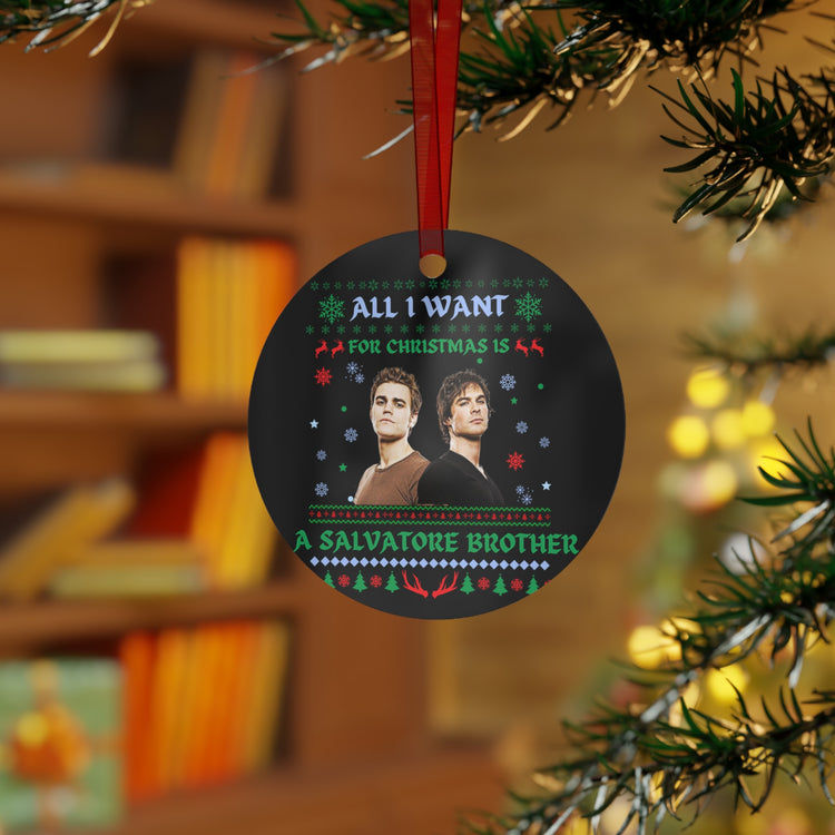 All I Want For Christmas Is a Salvatore Brother Ornament