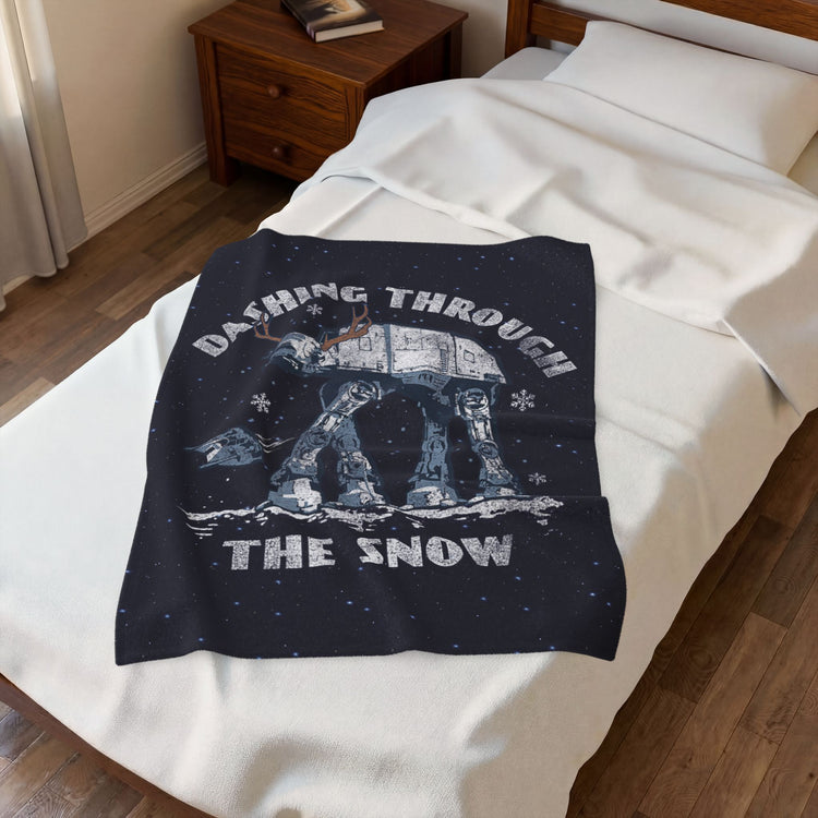 Walker Through The Snow Velveteen Plush Blanket - Fandom-Made