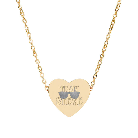 Team Steve Heart Necklace