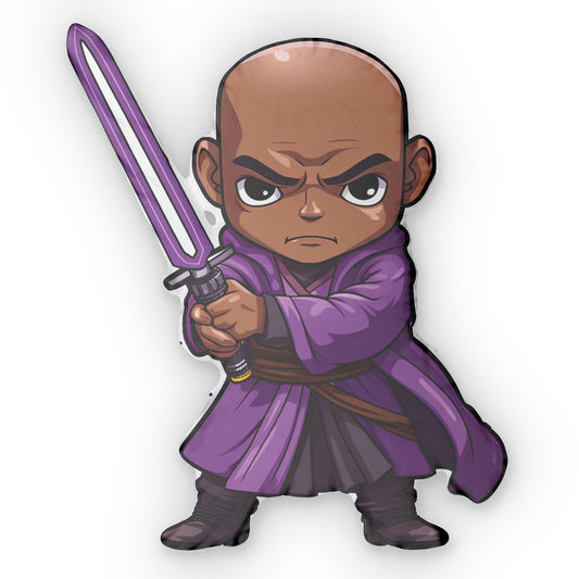 Mace Windu-Shaped Pillow