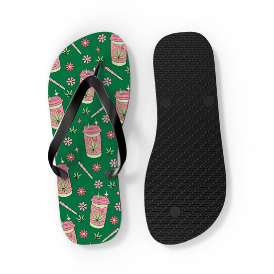 Highly Caffeinated All Over Print Flip Flops - Fandom-Made