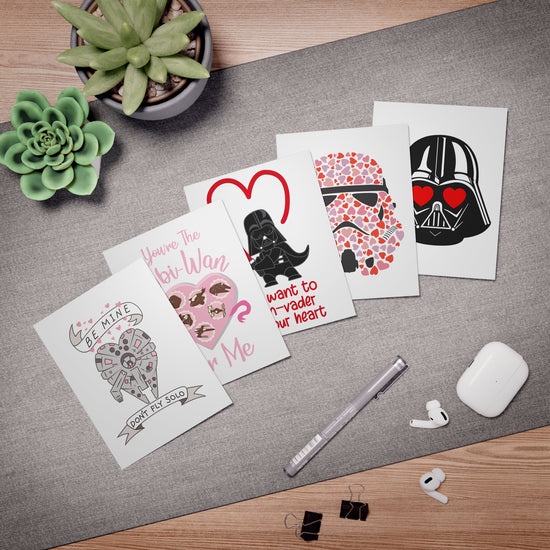 Star Wars Valentine's Day Multi-Design Greeting Cards - Fandom-Made