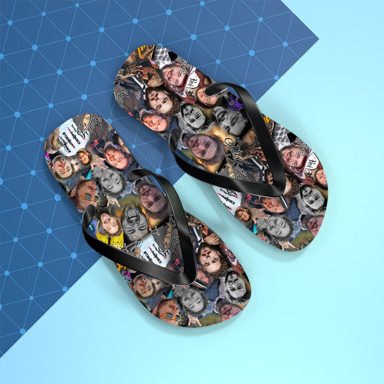 Post Malone All-Over Print Flip Flops - Fandom-Made