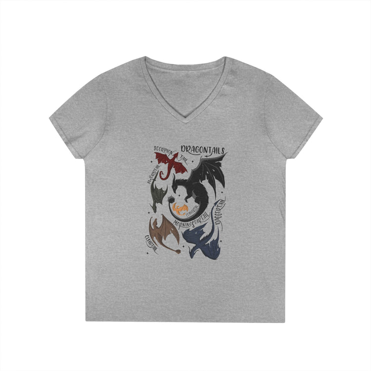 Dragontails V-Neck Tee