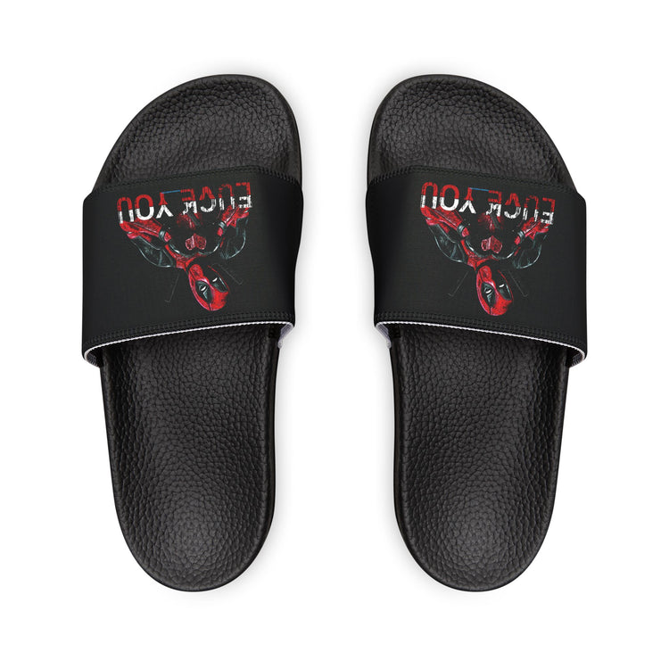 Deadpool Fuck Love Men's Slides - Fandom-Made