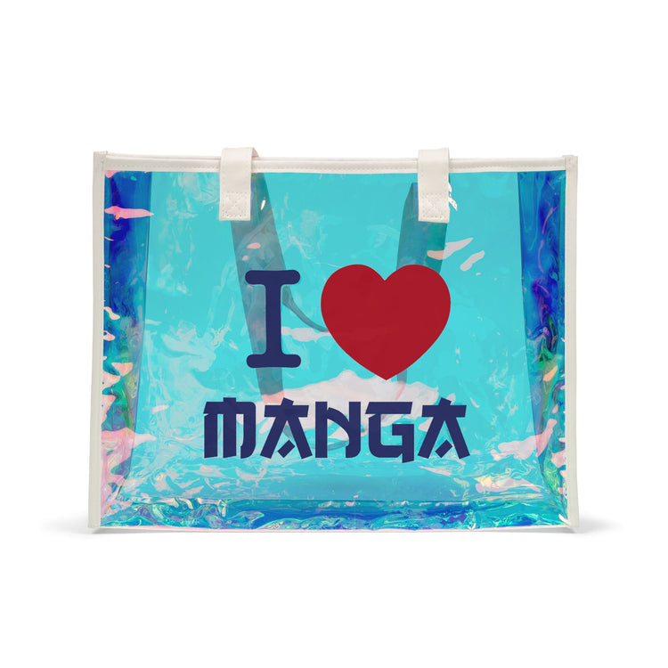 I Love Manga Holographic Tote Bag - Fandom-Made