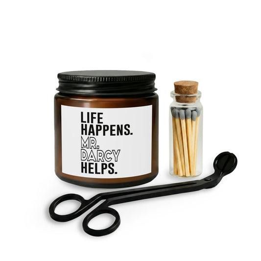 Life Happens Mr. Darcy Helps Candle Set - Fandom-Made