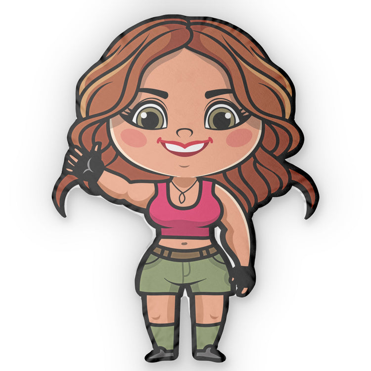 Ruby Roundhouse-Shaped Pillow