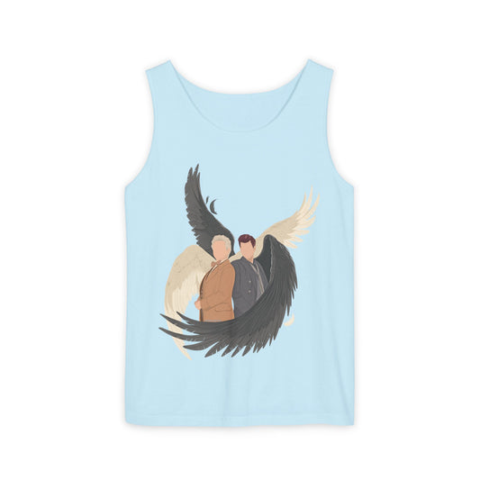 Good Omens Duo Unisex Garment-Dyed Tank Top