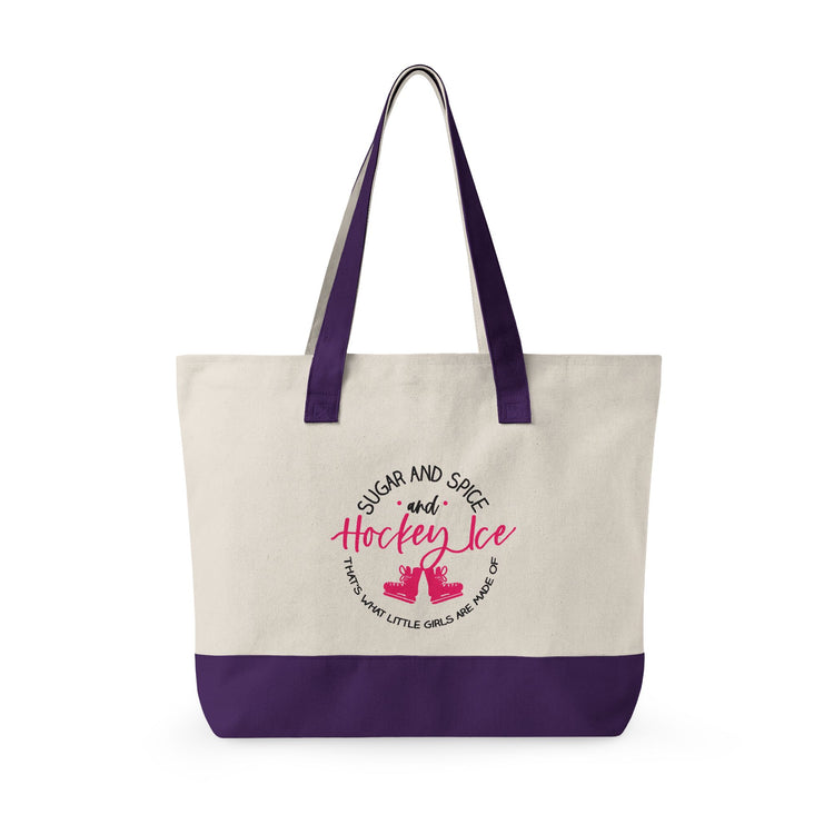Sugar Spice Ice Hockey Zippered Canvas Tote - Fandom-Made