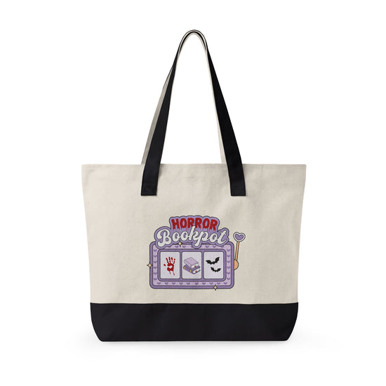 Horror Bookpot Zippered Canvas Tote - Fandom-Made
