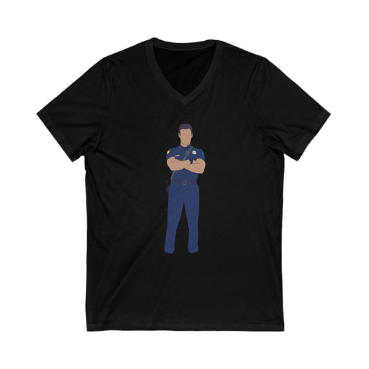 Eddie Diaz V-Neck Tee - Fandom-Made