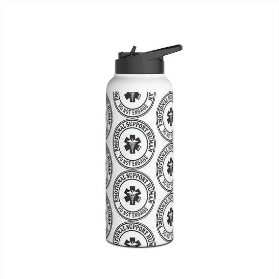 Emotional Support Human Stainless Steel Water Bottle - Fandom-Made