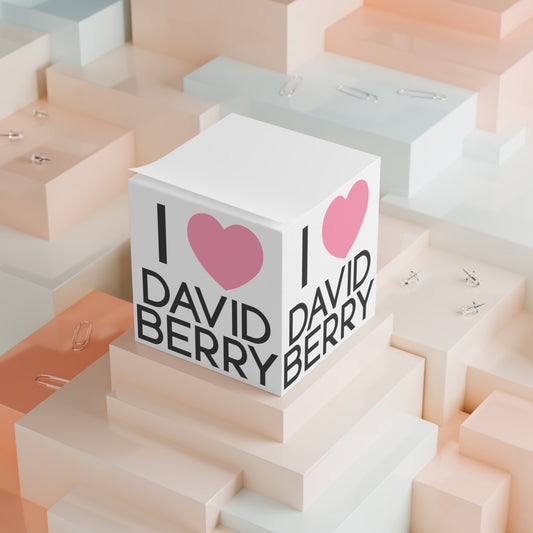 I Love David Berry Note Cube - Fandom-Made