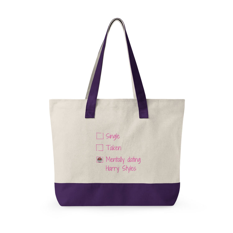 Mentally Dating Harry Zippered Canvas Totes - Fandom-Made