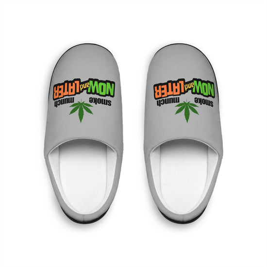 Smoke Now Munch Later Men's Slippers - Fandom-Made