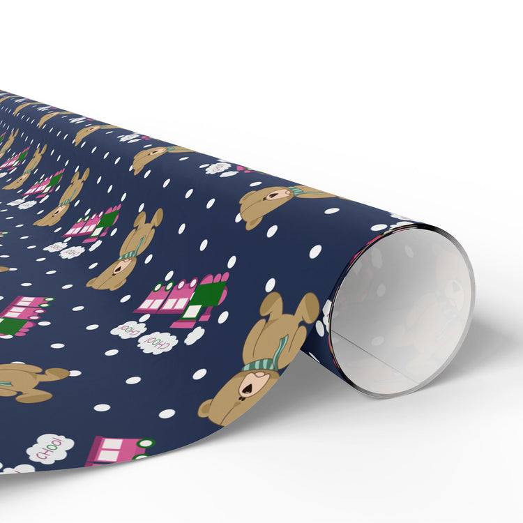 Choo Choos And Teddy Bears Wrapping Paper