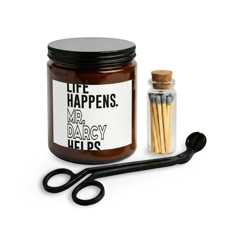 Life Happens Mr. Darcy Helps Candle Set - Fandom-Made