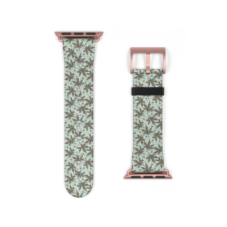 Cannabis Christmas Watch Band