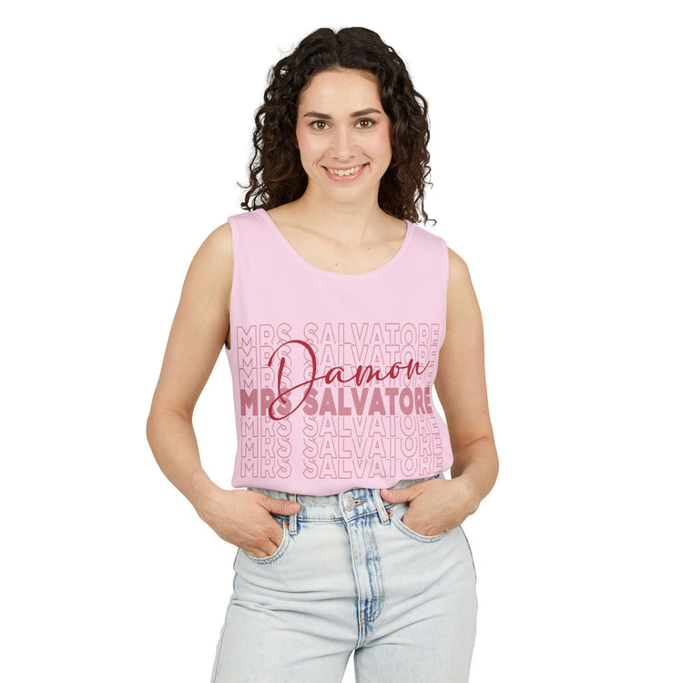 Mrs. Damon Salvatore Unisex Garment-Dyed Tank Top