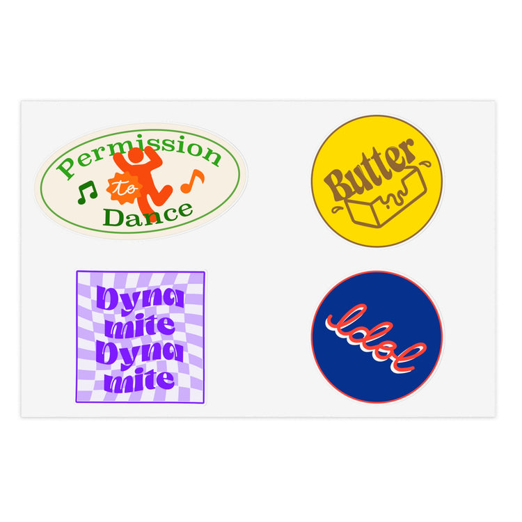 Permission To Stick Sticker Sheet