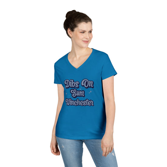 Dibs On Sam Winchester Ladies' V-Neck Tee - Fandom-Made