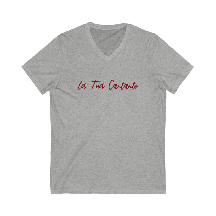 La Tua Cantante V-Neck Tee - Fandom-Made